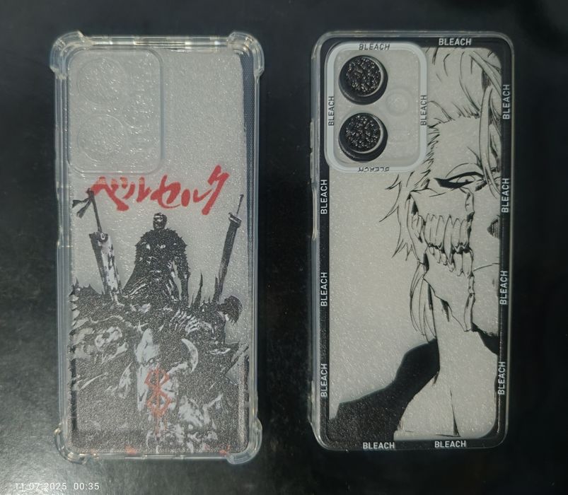 Чехол для Redmi note 12 pro+ с аниме принтом Bleach, Attack on titan,