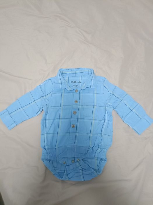 Set băiețel 2 body+blugi/ 6 luni