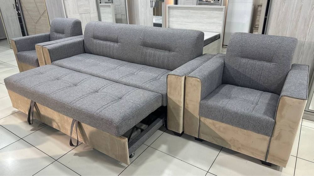 Комплект диван и кресло по скидке