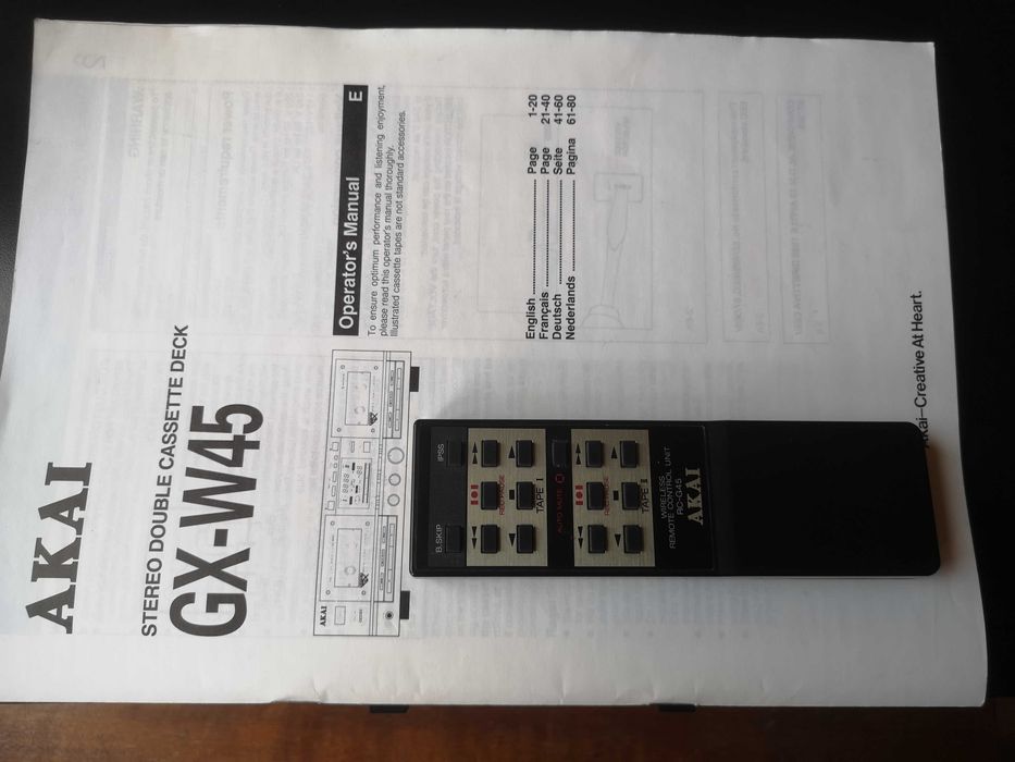Akai AA-V1200 5-Channel Receiver/Amplificator/Tuner/Radio,Deck GX-W45