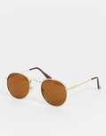 Слънчеви очила aj morgan round sunglasses in gold