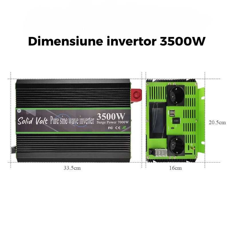 Invertor sinus pur 1000W/2000W - 5000W/10000W, cu telecomanda