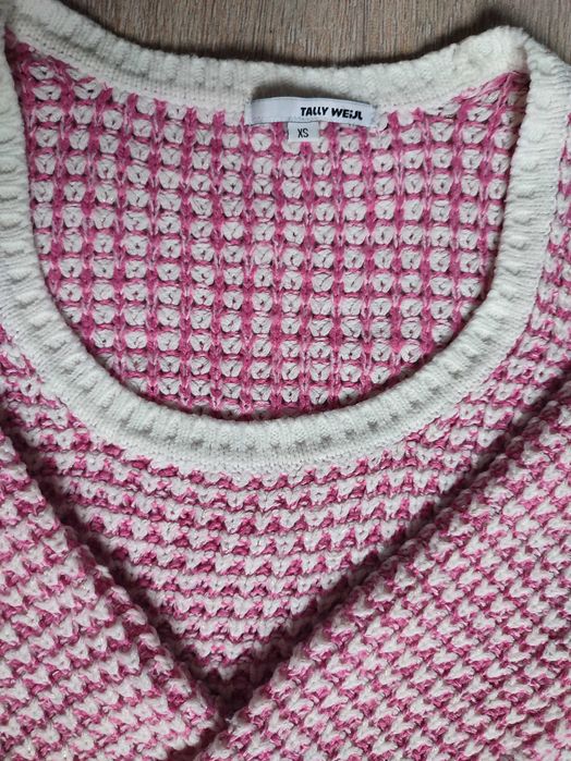 Pulover Tally Weijl roz și alb XS
