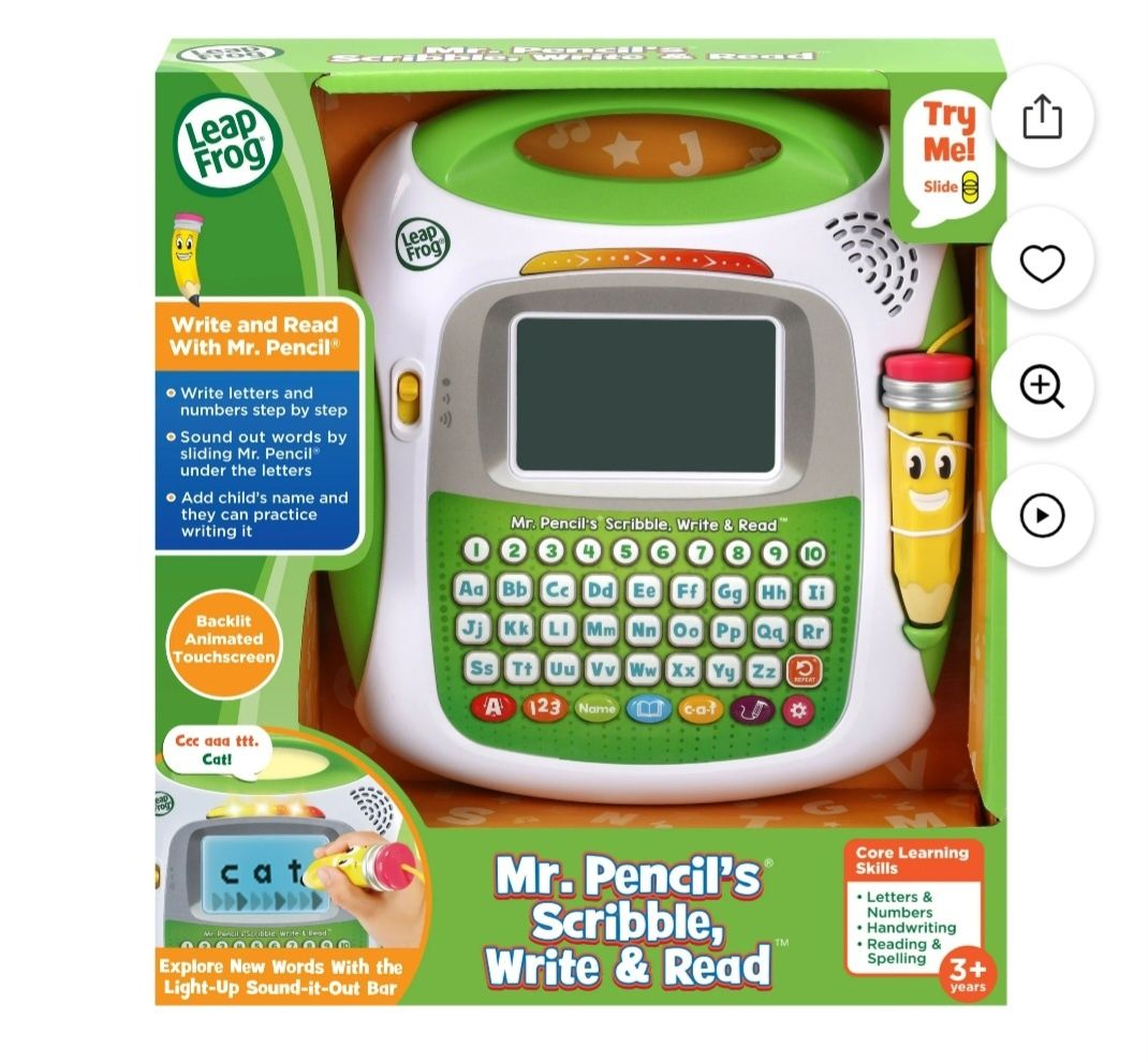 НОВ таблет LeapFrog Mr. Pencil's Scribble, Write & Read