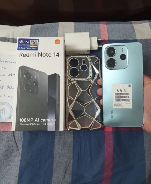 Redmi Note 14 8+8/128GB Green Original Igravoy Karobka Holati Yaxshi