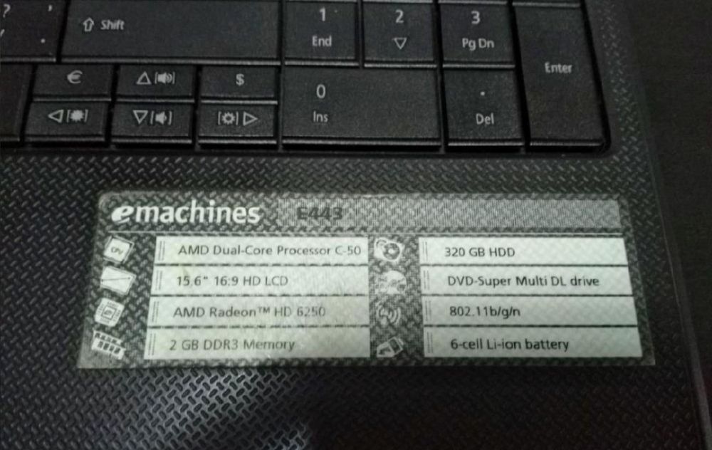 Dezmembrez Laptop Emachines E443 , placa de baza defecta