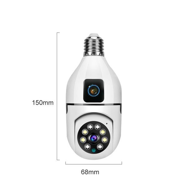 Wi-Fi охранителна камера тип крушка с двойна леща и 360°  / SMK037 /