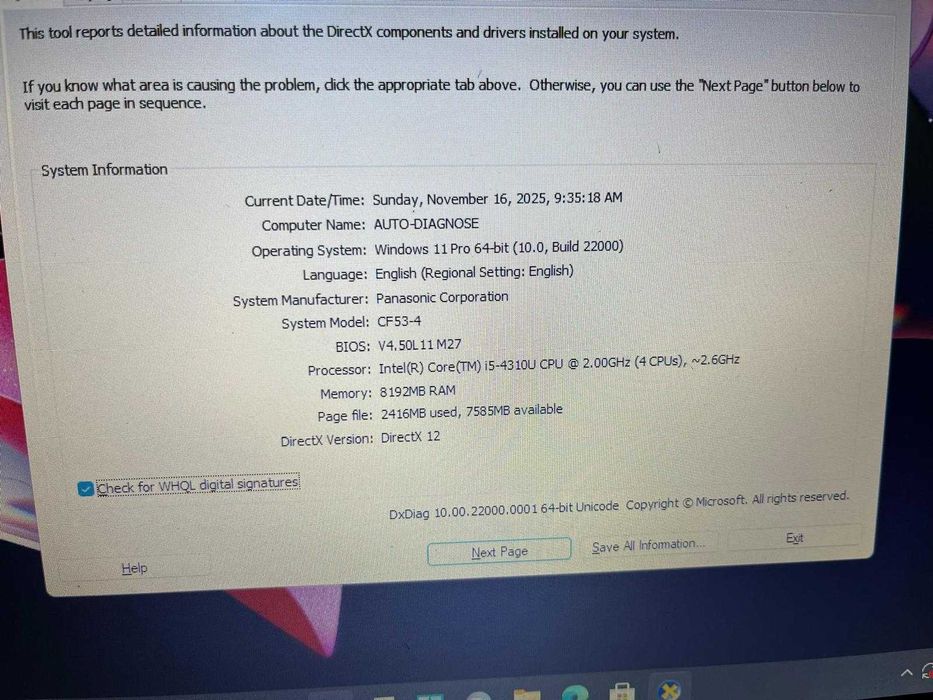 Panasonic Cf-53 ToughBook