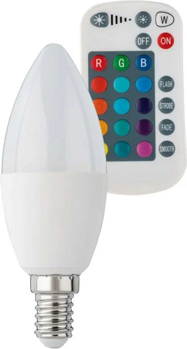 LED крушка със смяна на цвета с дистанционно E14 LIVARNO