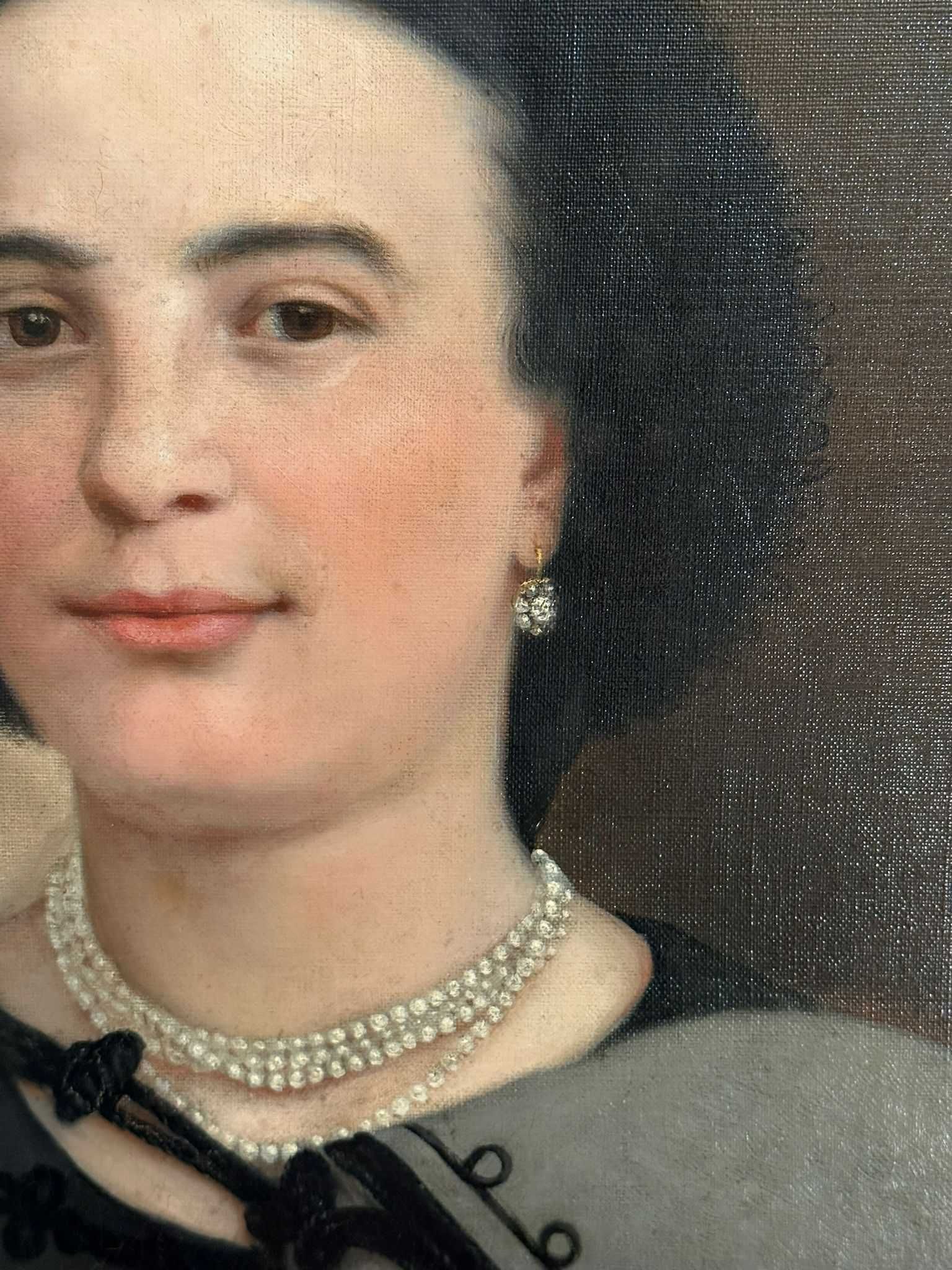 Tablou portret de femeie, școală Transilvania, sec. XIX