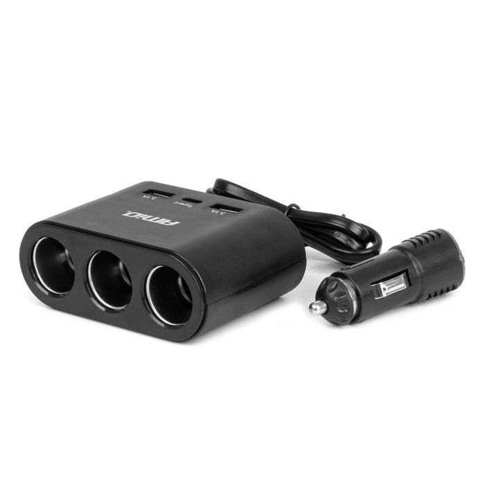 разклонител за запалка с зарядно устройство 2x usb-a 1x usb-c 12v ...