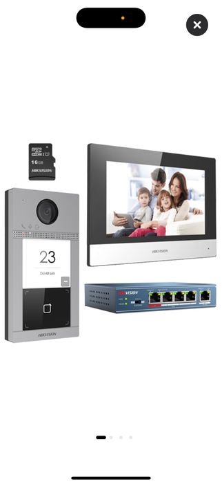 Kit videointerfon Hikvision DS-KIS604-S NOU