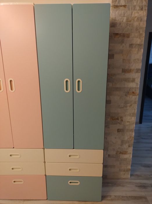 Dulap haine copii (alb/roz și alb/albastru)