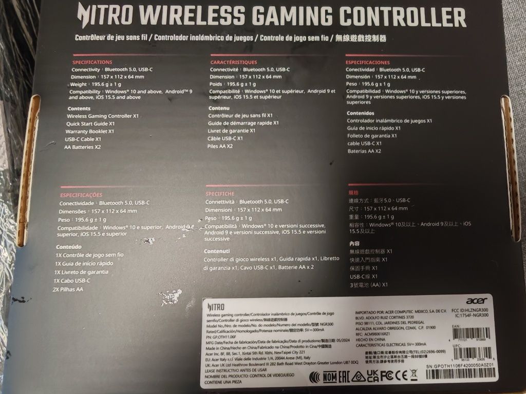 Безжичен геймпад Acer Nitro Gaming Controller