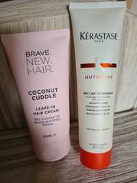 Термозащитен изглаждащ крем Kerastase и Brave new hair leave-in крем