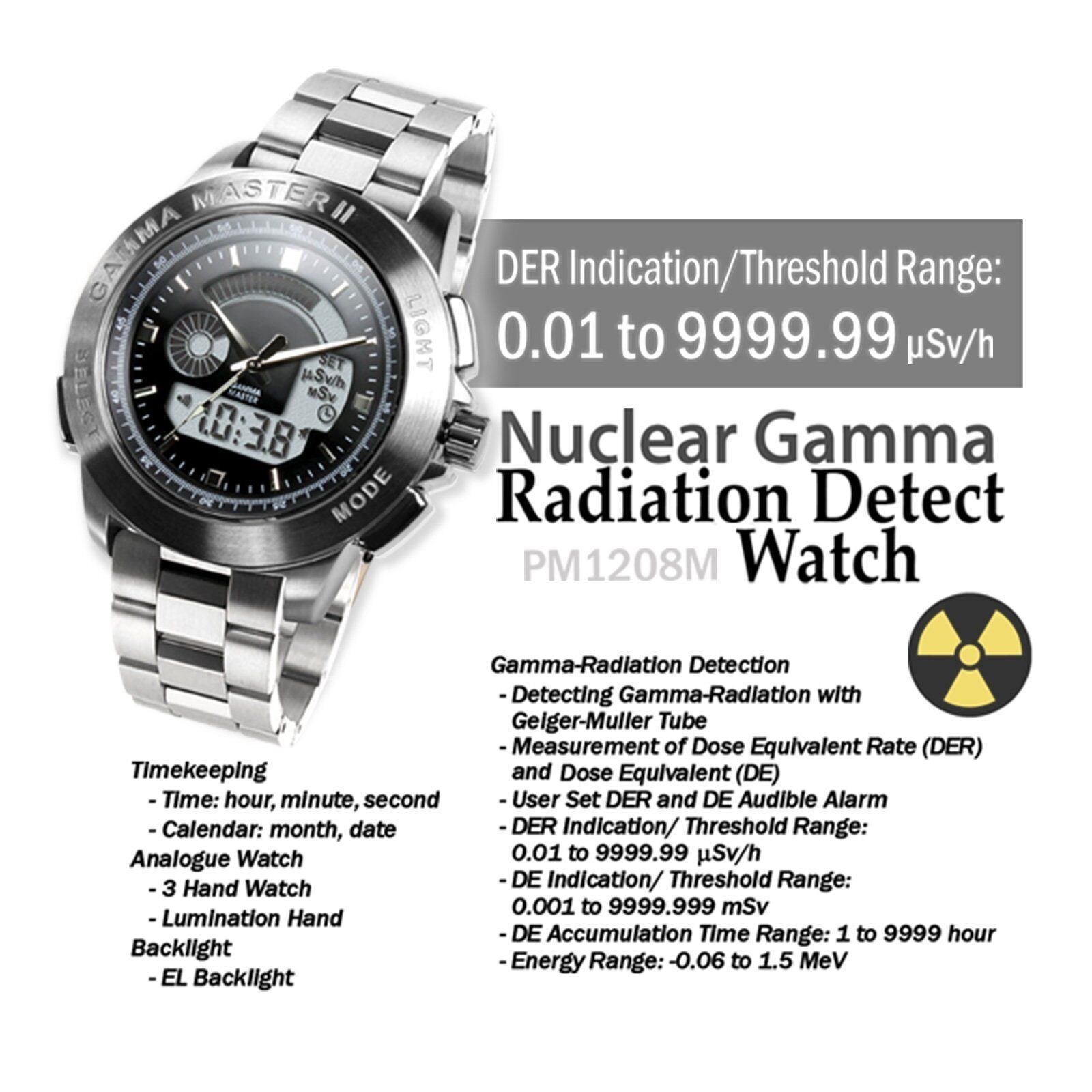 Часовник PM1208M Gamma Radiation Detector Dosimeter Geiger