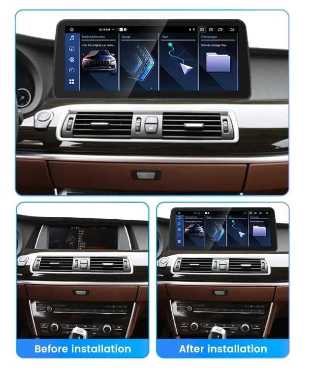 BMW 5 Series F07 GT (2011/2012) CIC 12.3" - навигация,2224+12