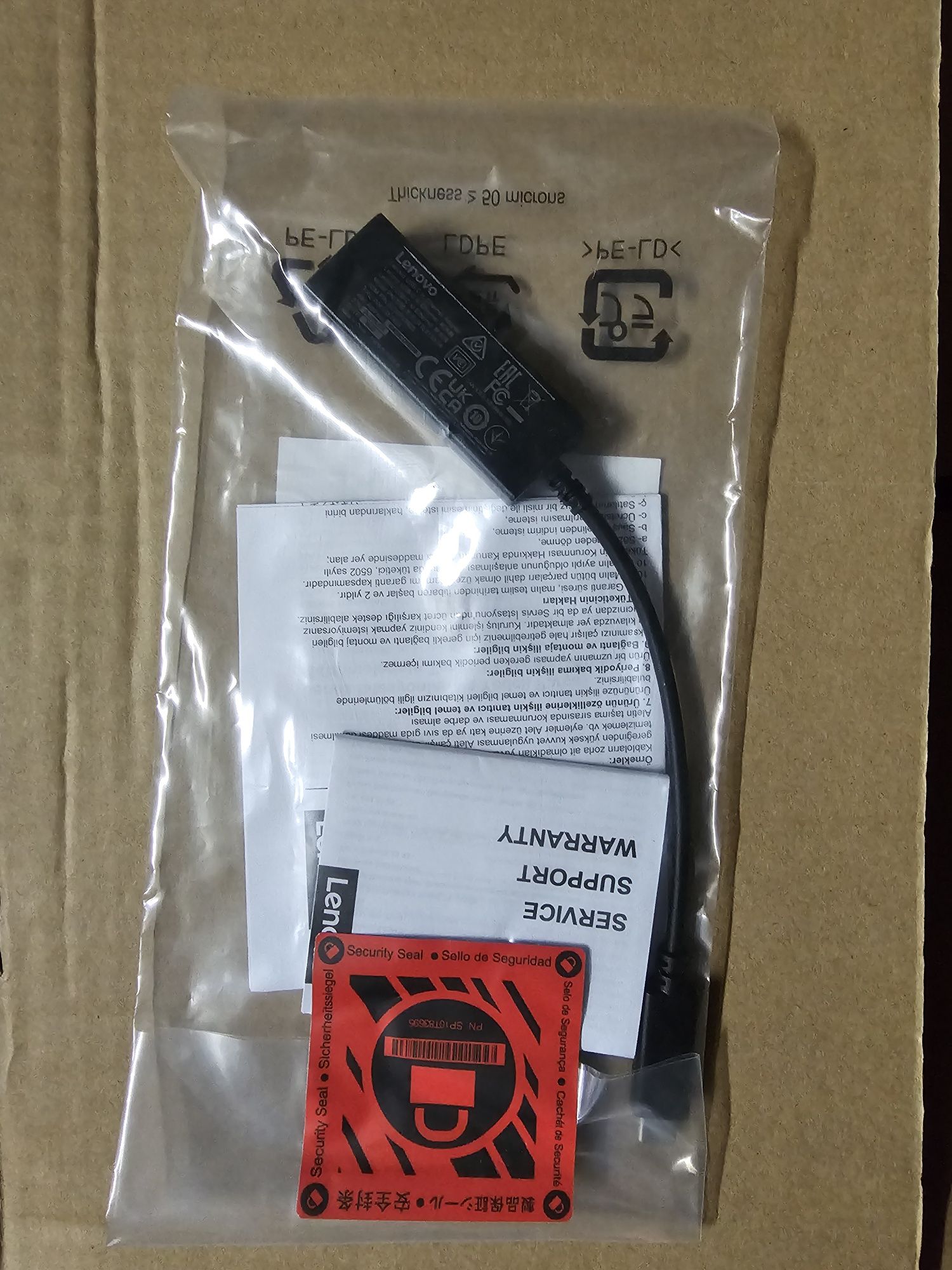 Адаптер Lenovo USB-C to Ethernet Adapter (4X90S91831)