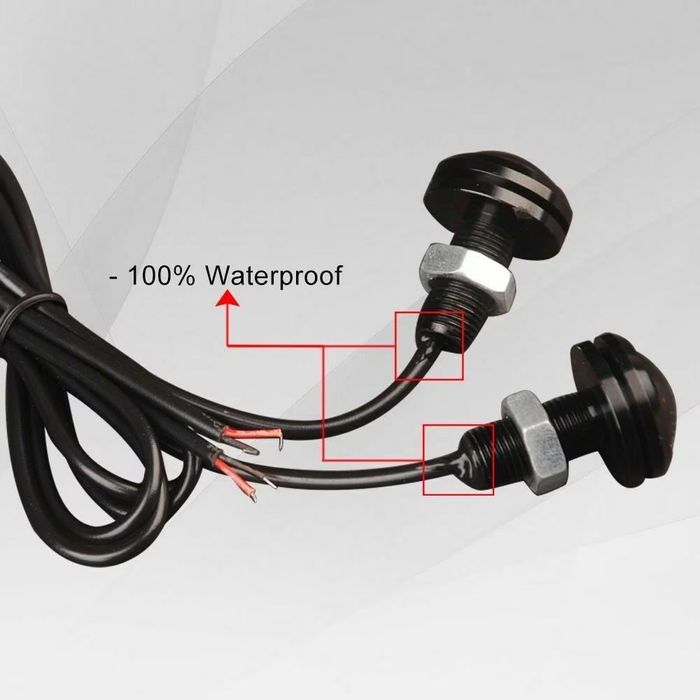 Set becuri auto cu led 18mm 2W negru