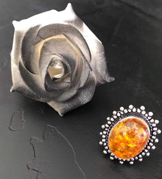 Inel Argint 925 cu Piatra Semipretioasa Chihlimbar