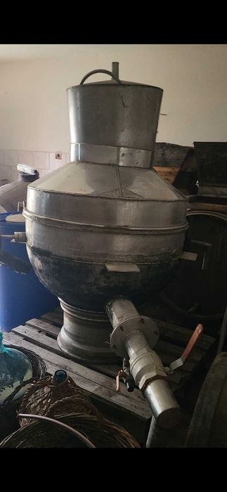 Vand caza de tuica din inox alimentar   fund dublu cu ulei