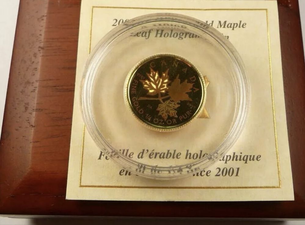 2001,$10 Canada Gold 1/4Oz. Златна монета