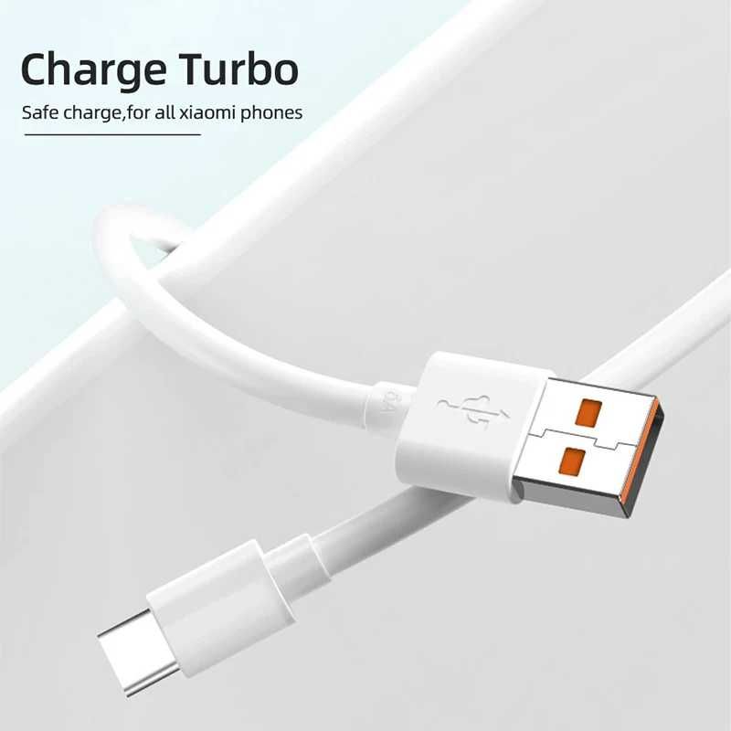 USB-кабель Xiaomi типа C 120 Вт 6A Mi 13 12 Быстрая зарядка ТУРБО