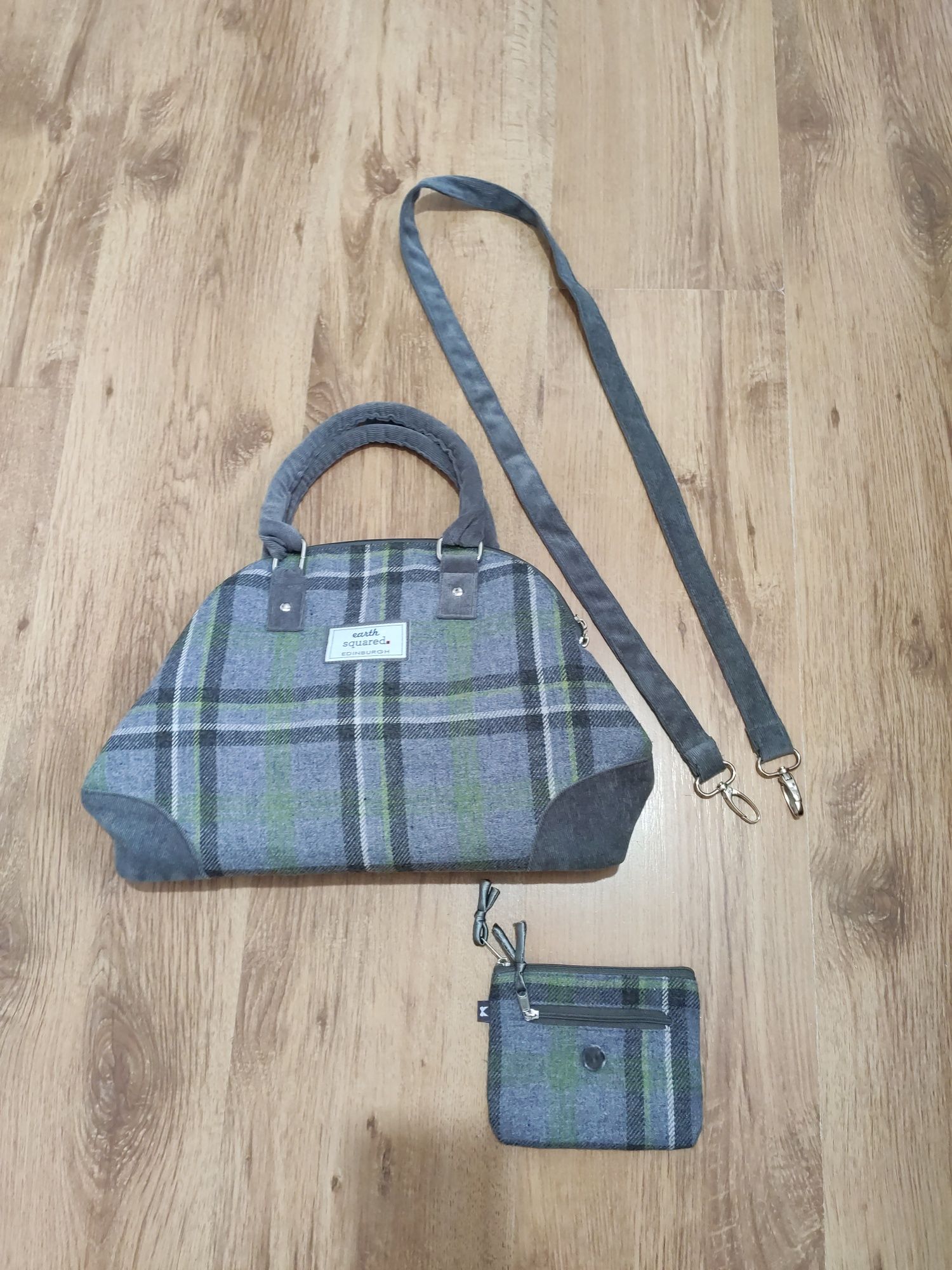 Geanta damă din stofă de lână tweed Edinburgh