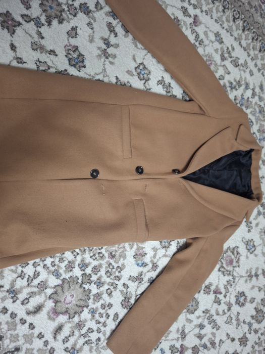 пальто   унисекс коричневый