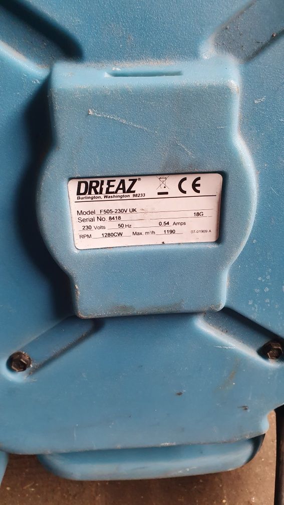 Dezumidificator DRIZAIR 1200 cu ventilator DRIZAIR velp pro