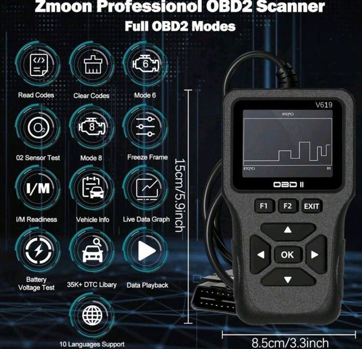 OBD 2 Четец на кодове, живи данни