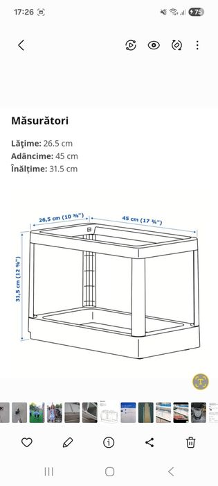 Cos gunoi glisant ikea