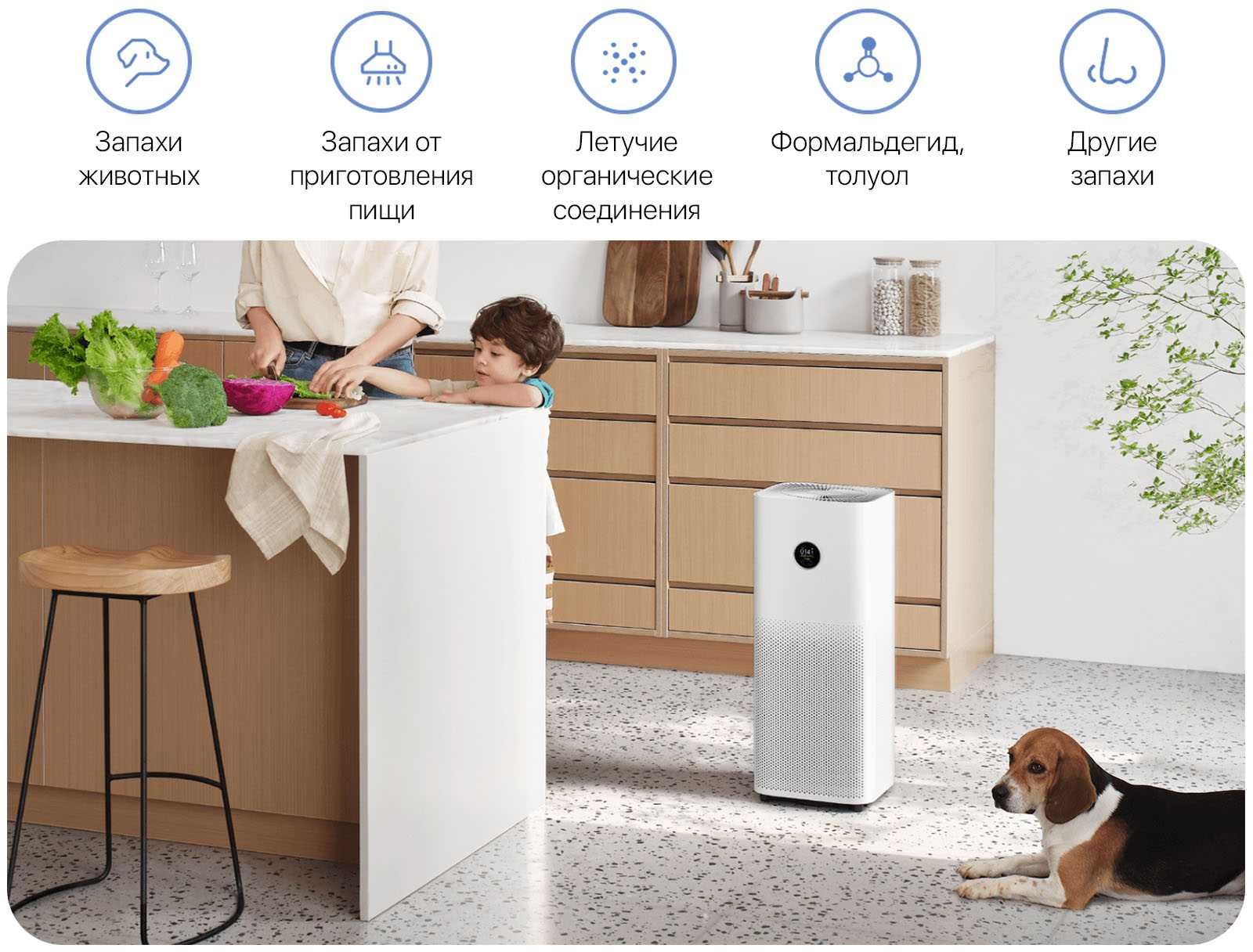 Очиститель воздуха напольный Xiaomi Mi Smart Air Purifier 4 Pro EU