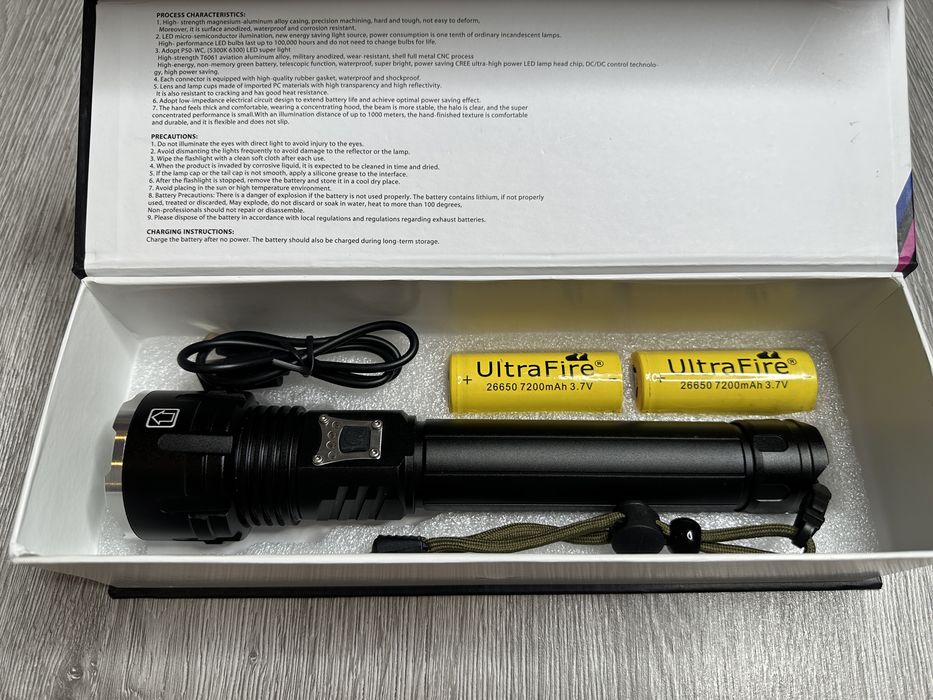 Lanterna Profesionala XHP90.2 zoom Telescopic, 5 Moduri de Iluminare