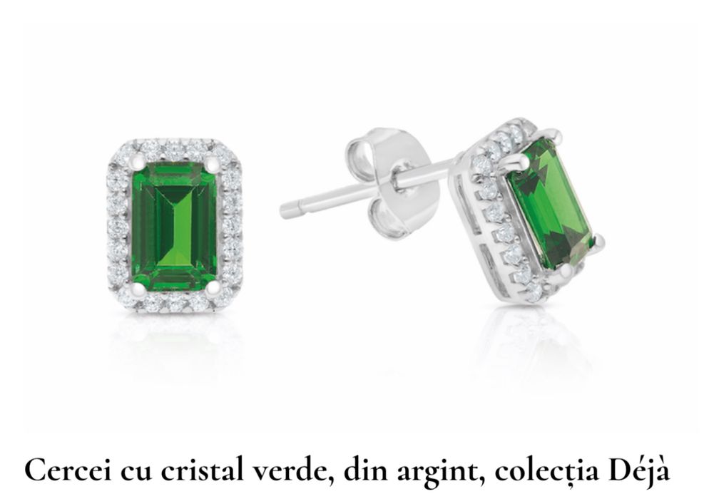 Set colier si cercei argint colectie deja vu