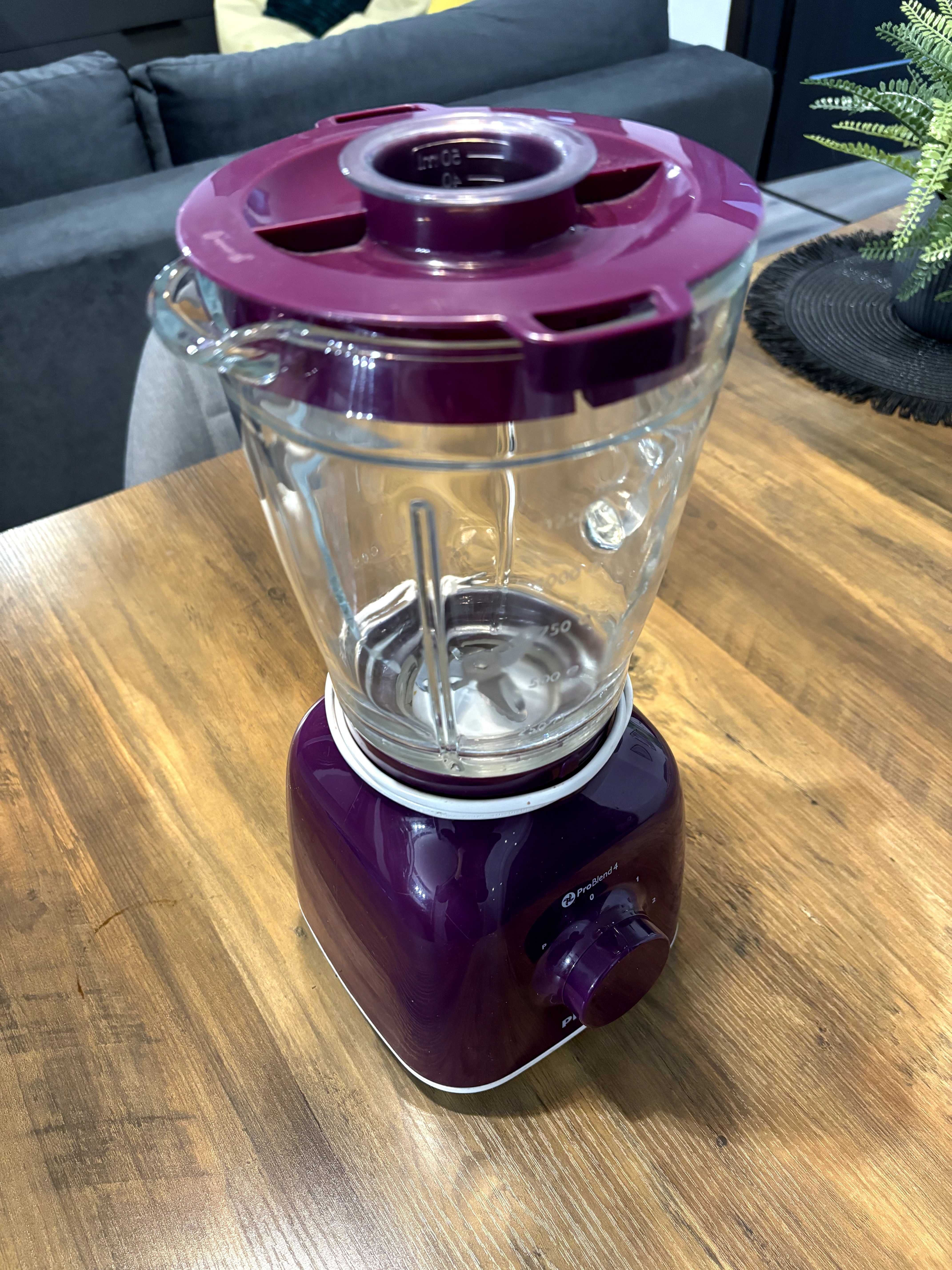 Blender Philips ProBlend 4, 400 W, 1.25 l, 2 Viteze, Functie impuls