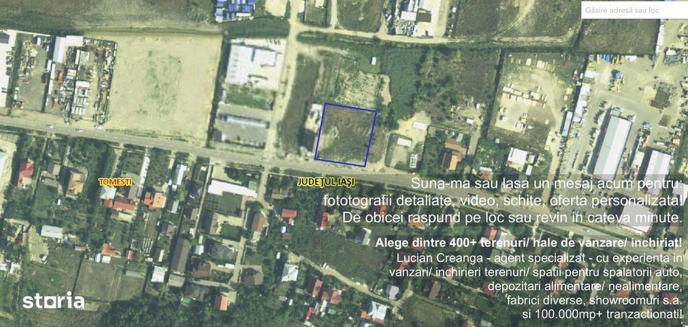 Teren 1350-2700mp, Tomesti - zona Wash and Shine