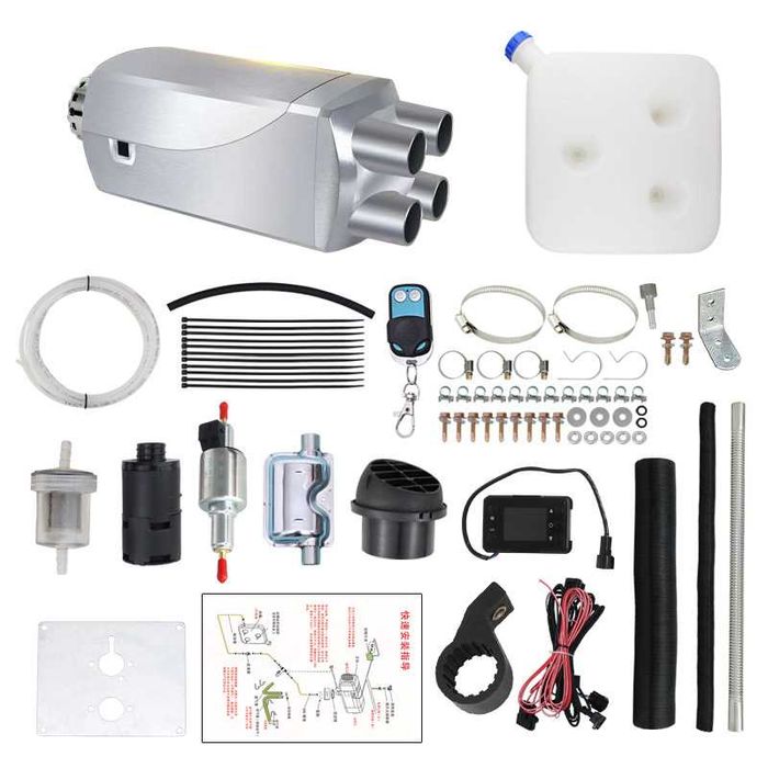 Sirocou™ corp din aluminiu - 12V 2,5,8 Kw, încălzire staționară camion