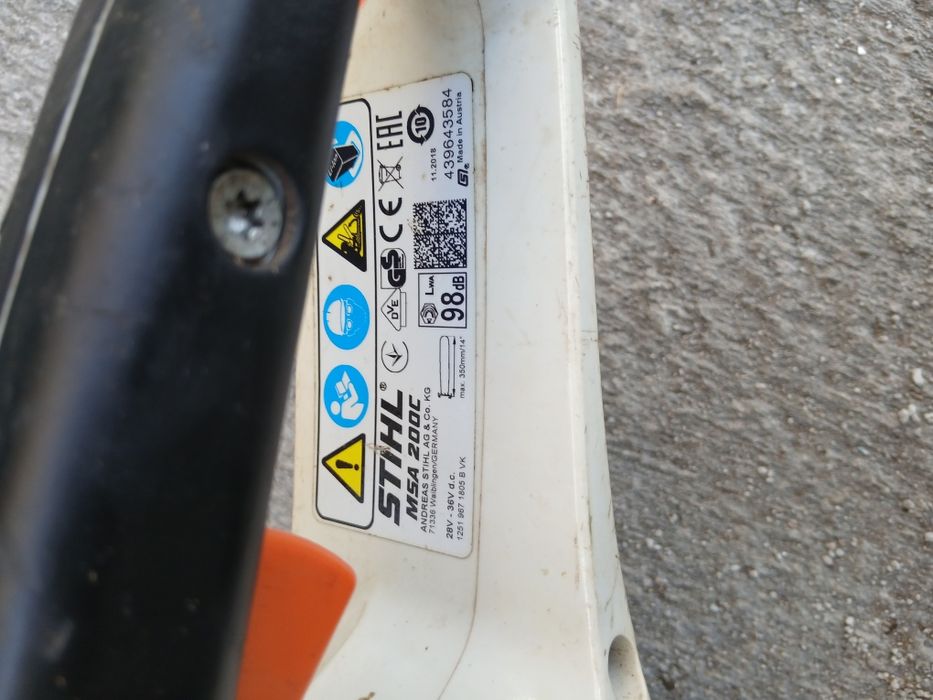 STIHL MSA 200 C , без батерия и зарядно устройството 
Check out this b