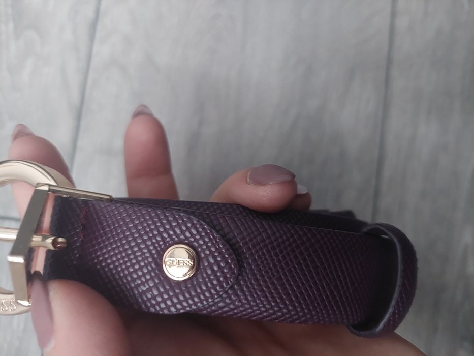 Guess, дамски колан, виолетов цвят