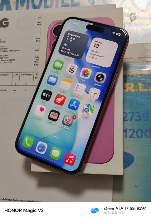 Apple iPhone 16 Plus - 128 GB Pink / impecabil / Garanție eMag