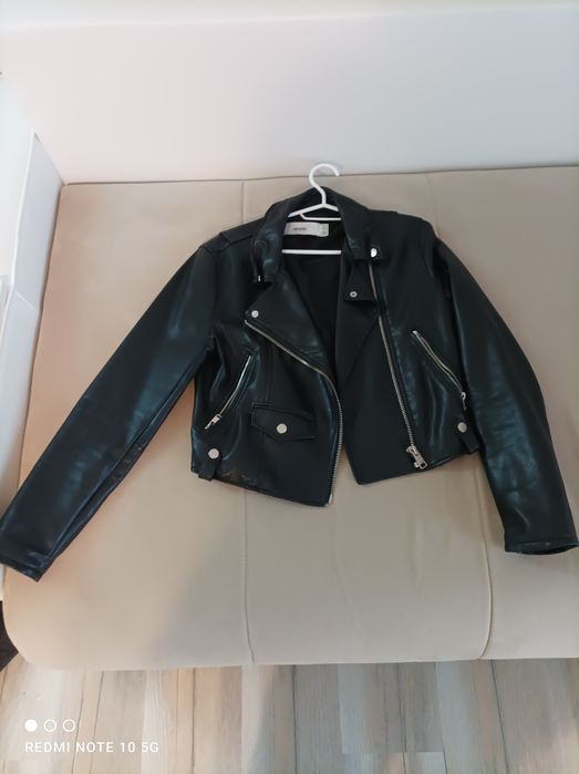Geaca din piele ecologica Bershka