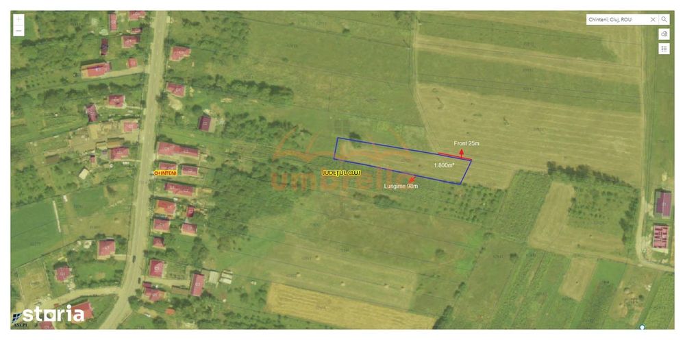 De vanzare teren 1.800m² intrav. in Deus- Chinteni !