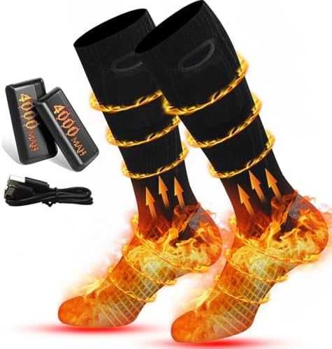 Отопляеми чорапи 4000mAh 3 степени – топли през зимата за мъже и жени