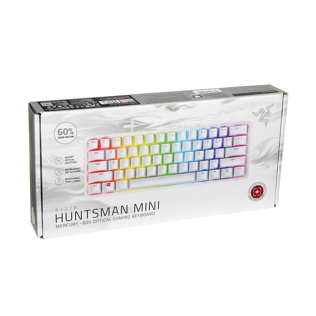[НОВАЯ] Игровая клавиатура Razer Huntsman Mini - Mercury (Red Switch)