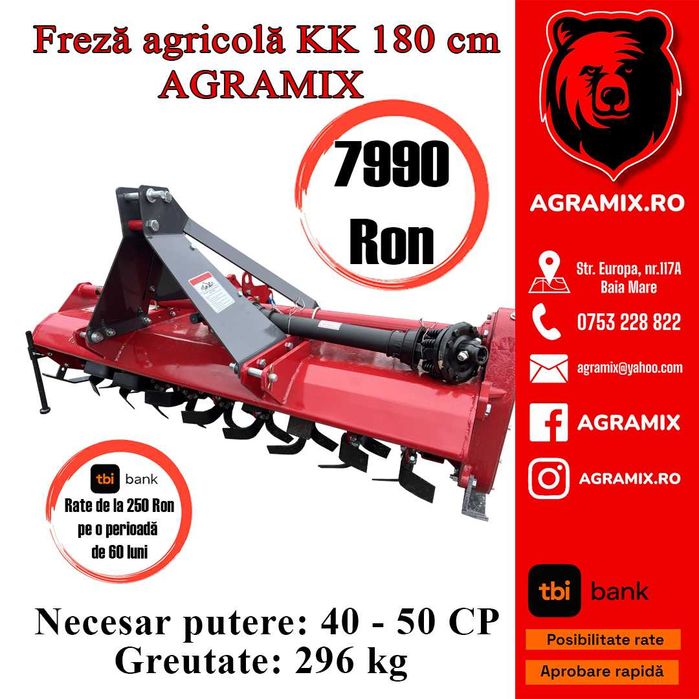 Freza agricola 180 cm marca AGRAMIX nou