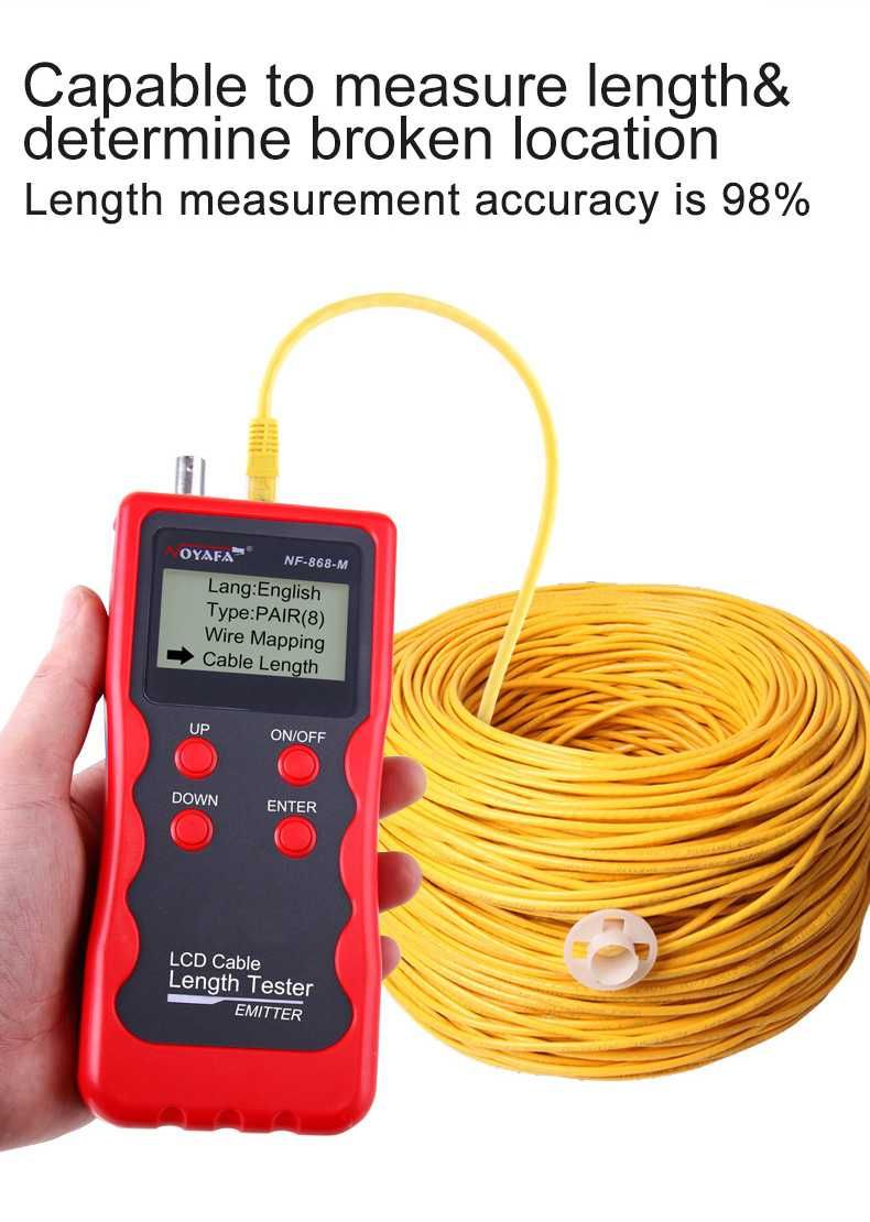 Каб. тестер за проследяване, измерване на кабели с ниско напрежение