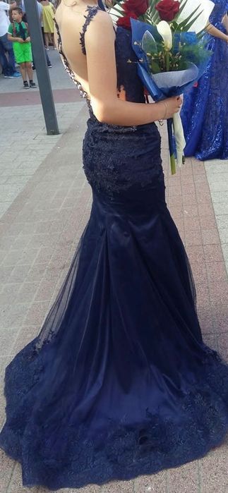 Синя Дантелена рокля