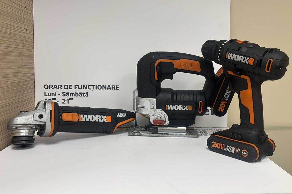 Set mașină de găurit și înșurubat Worx WX100 20V max. 30Nm