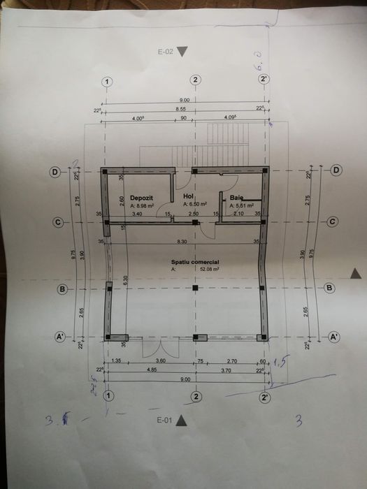Închiriez spațiu comercial 75 mp